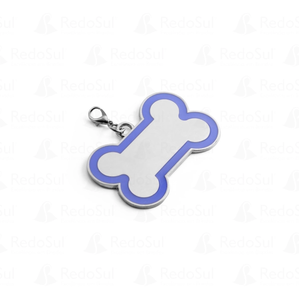 Chaveiro personalizado em formato de osso com linha colorida à volta Chaveiro personalizado em formato de osso com linha colorida à volta